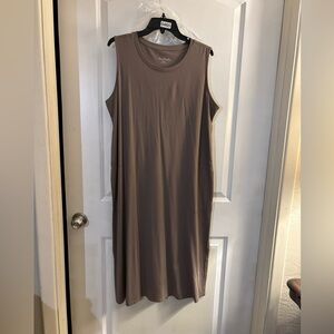 AnyBody Sleeveless Taupe/Brown Dress Sz XL